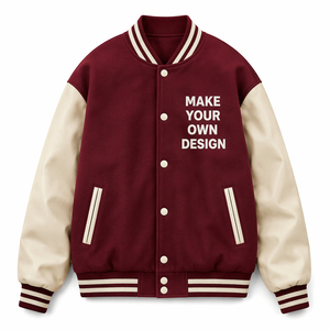Veste universitaire d'hiver respirante haut de gamme avec logo personnalisé et patch chenille sur le devant, vente en gros - Product Image 5