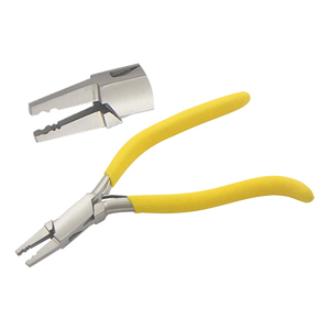 Pince à sertir standard 150 mm en acier inoxydable à mâchoires droites avec poignées à ressort et poignées en mousse mate pour bijoux, circlips, pêche, OEM - Product Image 1