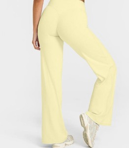 Leggings de yoga et d'entraînement décontractés pour femmes, confortables et doux, taille haute, effet ventre plat, coupe droite, 100 % coton - Product Image 4