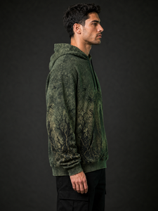 Sudadera con Capucha para Hombre, Estilo Acid Wash, Premium, Gruesa, con Tela Lavada al Ácido, Interior Suave y Diseño Clásico de Pullover - Product Image 4