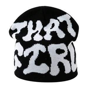 Gorros de Punto Acrílicos/Algodón con Puño Acanalado, Logotipo Jacquard Personalizado OEM/ODM, Sublimados, de Secado Rápido, Transpirables, con Lazos de Puntos para Invierno - Product Image 4