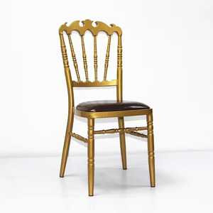 Luxury Gold Napoleon Wedding <b>Chair</b> Resin Banquet <b>Chair</b> <b>Stackable</b> Event Seating Professional Hotel Party Dining Seating Pot - Product Image 1
