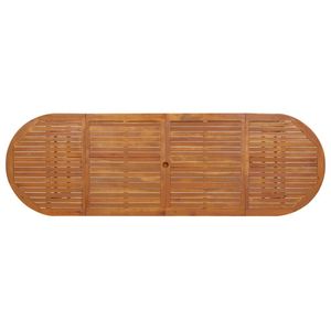 Table de salle à manger rectangulaire rustique en bois d'acacia massif, grande et durable, tables d'extérieur - Product Image 4