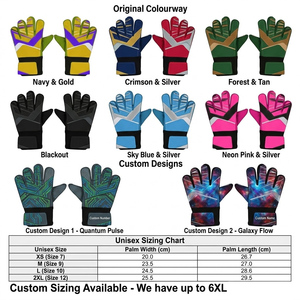 Gants de gardien de but pour enfants jaunes et violets avec paume en silicone injecté et dos en caoutchouc durable - Product Image 2