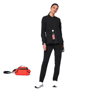 Uniformes Médicos Unisex, Chaqueta de Enfermería Cómoda con Cierre, Uniformes de Enfermera para Mujer, Uniformes de Hospital para Verano - Product Image 4