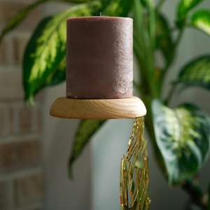 Artistic Arabic Calligraphy Candle Holder Decorative Piece Ideal For Living Room Home Decor And Shelf Or Console <b>Table</b> Accent - Product Image 2