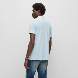 Chemises polo pour hommes de qualité supérieure, coupe ajustée, vente en gros, col côtelé extensible personnalisé, chemises polo de golf pour hommes - Product Image 2