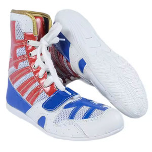 Chaussures de boxe de compétition, design léger et flexible, semelle à forte adhérence, idéales pour les entraînements et performances en ring. - Product Image 3