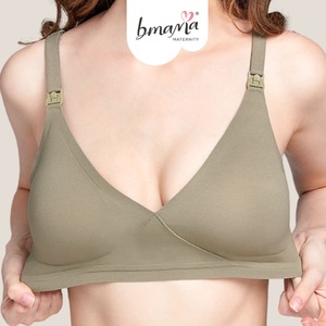 บราให้นมบุตรไร้โครง Bmama Green Seamless แบบไร้สาย ขนาดเล็ก แผ่นซับในถอดได้ สายปรับได้ ขายส่ง - Product Image 3
