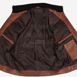 Mens Genuine Leather <b>Jacket</b> Classic Style With Zipper Closure And <b>Slim</b> <b>Fit</b> Design Custom Color - Product Image 5