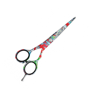 Tijeras Profesionales para Cortar Cabello de 6 Pulgadas con Diseño Colorido de Grafiti, Tijeras de Peluquería para Diestros, Cuchillas Supercut - Product Image 3