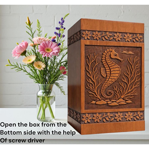 Custom Engraved Wooden Resin Urn <b>Box</b>: <b>Pet</b>/Human <b>Memorial</b> Keepsake urn <b>Memorial</b> Keepsake by AYAANS - Product Image 6
