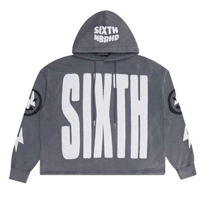 Hoodie personnalisé avec patch, survêtement, hoodie court oversize pour hommes et femmes, esthétique vintage, épaules tombantes, sweat à capuche oversize - Product Image 5