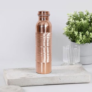 Hand Hammered 100% Pure Copper <b>Water</b> <b>Bottle</b> New Design <b>Water</b> <b>Bottle</b> for Home Office School Workout Gym <b>Running</b> Yoga 1 Ltr - Product Image 3