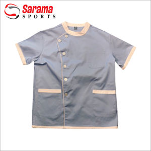 Ensemble de tenues médicales unisexe élégantes et infroissables en 100 % coton avec pantalon à cordon de serrage et joggers - Product Image 5