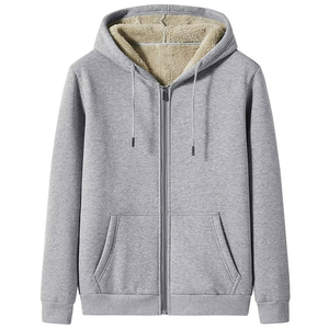 Sweat à capuche zippé personnalisé de haute qualité en molleton de coton pour homme, coupe oversize, épais, avec épaules tombantes - Product Image 1
