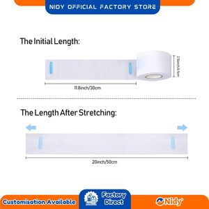 NIDY Bandeaux jetables médicaux en papier extensibles, hygiéniques et confortables, respectueux de la peau, EPI pour les soins de santé et de beauté - Product Image 5