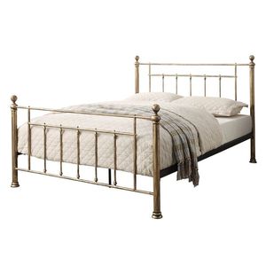 Exclusivo marco de cama de latón de lujo con acabado metálico superior, ideal para hoteles boutique y dormitorios residenciales de alta gama. - Product Image 2