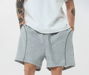 Pantalones Cortos Deportivos para Hombre, 100% Poliéster, Transpirables, de Secado Rápido, Estilo Casual, Cintura Elástica, Tela de Lana, Logotipo Frontal - Product Image 4
