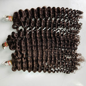 Extensiones de cabello a granel rizado al agua, rizado profundo, peluca afro, cabello humano real - Product Image 3