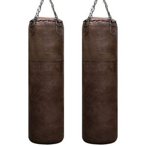 กระเป๋าชกมวยหนัง PU แบบกำหนดเองได้ กระเป๋าชกมวยหนักสำหรับฝึกซ้อม MMA กระเป๋าชกมวยแบบไม่บรรจุไส้ พร้อมโซ่ - Product Image 1
