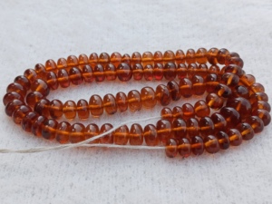 Perles Rondelles Lisses en Grenat Hessonite Naturel Rouge Brun Taille 5-7mm Fil de 16 Pouces Pierres Précieuses Libres pour la Fabrication de Bijoux du Rajasthan - Product Image 2