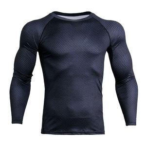 Rashguard de compression athlétique pour homme à manches longues, anti-UV, séchage rapide, léger, respirant, en tissu extensible, pour MMA - Product Image 2