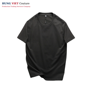 Vietnamese High Quality Unisex <b>T</b>-<b>shirt</b> Dobby Fabric Solid O Neck Casual Oversized Fit Moisture <b>Wicking</b> Quick Dry - Product Image 3