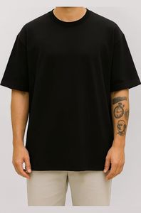 Crafted With Cotton Fabric Short Sleeve Design <b>Plain</b> Styling And Crew Neck For Everyday Summer Wear Loose Fit - Product Image 3