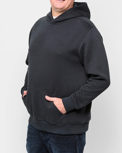 Sweat à capuche noir pour homme, mélange coton-polyester de haute qualité, molleton, impression personnalisée, respirant, séchage rapide, décontracté, OEM, vente en gros, hiver - Product Image 5