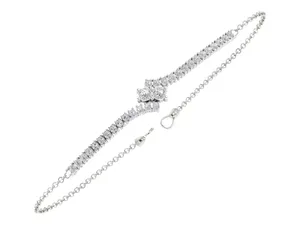 EtherStar Jewels - Brazalete de Diamantes con Diseño de Curva en S de 1.0 Quilates en Oro de 18K para Mujer - Product Image 1
