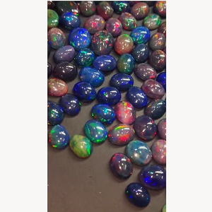 Cabujón de ópalo negro natural. Anuncio reservado. - Product Image 2