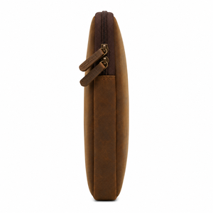 Housse pour ordinateur portable en cuir véritable pour hommes et femmes, étui pour ordinateur portable avec fermeture éclair, housse de protection pour les voyages d'affaires - Product Image 3