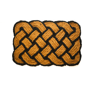 Kokos KnotWeave Premium Handwoven Coir Door Mat | Natural Coconut Fiber Decorative Entrance Welcome Mat Lovers Knot Mat - Product Image 1