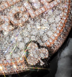 จี้ห้อยคอทรงวงกลม ZAWO HOUSE รุ่น Custom Billion Dollar ประดับเพชรโมอิสซาไนต์ VVS1 เงินแท้ 925 สไตล์ฮิปฮอป สำหรับผู้ชาย - Product Image 6
