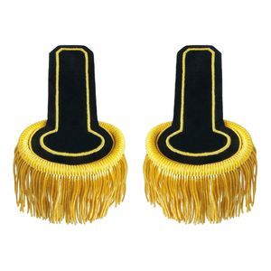 Epaulettes al por mayor para uniformes de banda, blancos o dorados con flecos, epaulettes de hombro personalizadas OEM - Product Image 1