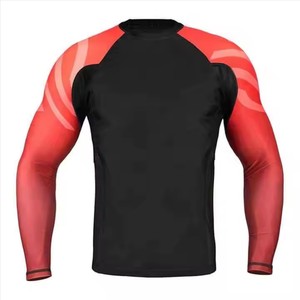 เสื้อรัดกล้ามเนื้อผู้ชายสำหรับ MMA แขนยาว พิมพ์ลายแบบ Sublimation คุณภาพสูง OEM พร้อมโลโก้ - Product Image 2