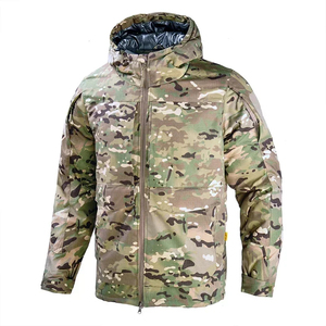 Veste matelassée à capuche noire pour homme, coupe-vent, rembourrage en polyester, fermeture éclair, coupe classique, hiver, décontractée - Product Image 5