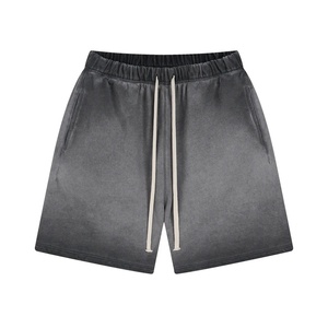 Wholesale Customizable Acid Wash Hip Hop Style Men's Cotton Sweat Shorts with Anti-Wrinkle & UV Protection Drawstring Closure - Product Image 5