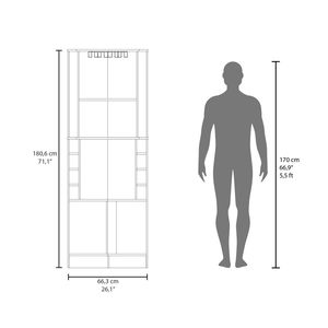Mobile Bar Angolare Bianco con Portabottiglie e Portabicchieri per Uso Domestico o Commerciale - Product Image 6
