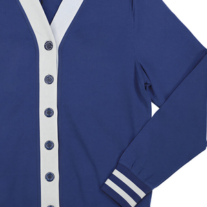 JK <b>University</b> Women Custom Made Logo Sorority Cardigan V-Neck Button Acrylic Criss-cross Thick Winter Knit Long Sleeve Sweater - Product Image 3