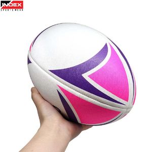 Nuevo balón de rugby profesional de tamaño oficial para partidos y entrenamiento, con superficie de agarre duradera, logotipo personalizado y balón de práctica para equipos. - Product Image 1