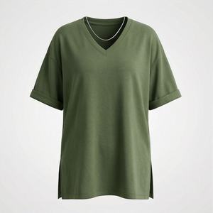 Nueva Llegada, Camisa de Oficina para Mujer, Primavera Otoño, Moda, Estampado Moderno, Vestido Informal para Dama, 240 g/m², 100% Algodón Satinado con Lentejuelas - Product Image 1