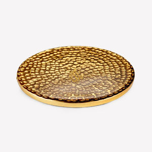 Posavasos redondos de metal dorado para bebidas con elegantes posavasos de metal de calidad para té y café, para uso en el hogar, hoteles y restaurantes. - Product Image 4