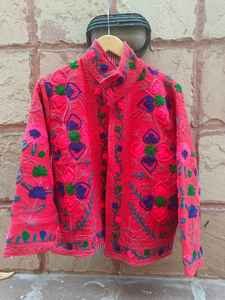 Veste Sarong en velours matelassé à motif floral, taille XL, tissage et techniques de broderie, cadeau pour femme - Product Image 2