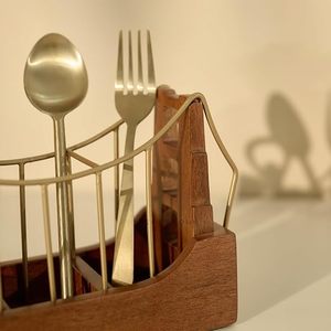 Porta Cubiertos Rectangular de Diseño Minimalista, Organizador de Utensilios de Cocina, Duradero, de Una Sola Capa - Product Image 3