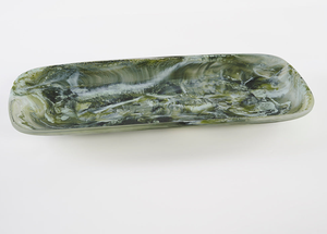 Handmade Polished Eco-Friendly Resin Rectangular <b>Serving</b> <b>Platter</b> Salad <b>Buffet</b> Tray Nordic Party Food Display Plate - Product Image 2