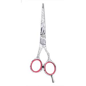Ciseaux de coiffure professionnels, lame en acier inoxydable, manche rouge, coupe longue, pointe acérée, ciseaux pour droitiers - Product Image 2
