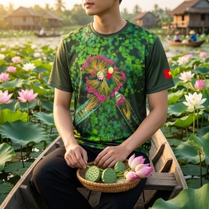 Custom Vietnam Theme <b>T</b> <b>Shirt</b> Cotton Casual Wear OEM ODM Wicking Unisex Short Sleeve <b>Polyester</b> Sportswear - Product Image 3