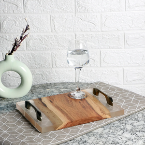 Plateaux de service en bois résineux peints à la main, imperméables, avec finition durable, motif floral, pour événements à domicile et mariages - Product Image 6